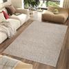 TAPISO Nizza Tappeto Soggiorno Pelo Corto Antiscivolo Lavabile Design Moderno Monocolore Tinta Unita tonalità Grigio Beige Salotto Camera Sala Oeko-Tex 160 x 220 cm