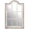 KORAT - Specchio da Parete Finestra Vintage in Legno, Specchio Decorativo Shabby Chic Bianco Anticato, Design a 9 Riquadri, Arredo per Ingresso Soggiorno Camera da Letto, 94x64 cm