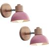 WOTTES 2 Pezzi Applique da Parete Industriale Vintage Lampada da parete Ø15CM Paralume semicircolare E27 Applique retrò illuminazione Interna per Sala da pranzo, Scala, Camera da letto