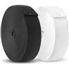 EXIN DEHCEN 2 Rotoli Elastico Per Cucito, Bianco e Nero da 30mm×10m Fettuccia Elastica
