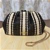 kate spade new york Borsa a tracolla Kate Spade New York scrunchy a righe in paglia nera mai usata