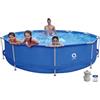 Avenli Piscina Tonda con Struttura Sirocco Blue, Blu