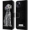 Head Case Designs Licenza Ufficiale P.D. Moreno Dalmatian Cani Neri E Bianchi Custodia Portafoglio in Pelle Compatibile con Apple iPhone 15 Plus
