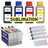 Inkpro - Cartucce ricaricabili compatibili con Epson T16 XL + 4 inchiostri a sublimazione da 100 ml per Workforce WF-2010, 2110 2510, 2520, 2530, 2540, 2630, 2650, 2660, 2750, 2760