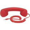 Generic Cornetta telefonica retrò comoda elegante multifunzione classica palmare cablata cuffie cellulari (rosso)
