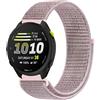 GIOPUEY Nylon Cinturini Compatibile con Garmin Forerunner 70, Traspirante Sport Loop Cinturino in Morbido Nylon Intrecciato, Donne Uomo - Pink