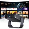 PUTRIMS Proiettore Portatile WiFi Bluetooth Auto Focus, 1080P Nativo, Videoproiettore per casa (Grigio chiaro)