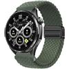 GIOPUEY Cinturini Magnetica Compatibile con Honor Watch 6, Cinturino in Morbido Nylon Intrecciato [Unisex] [Traspirante] - Green