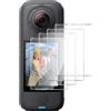 GIOPUEY Pellicola Protettiva per Insta360 X4 Air, [4 Pezzi] Vetro temperato Schermo Protezione Pellicola [Copertura Completa] [Anti-graffio] - Trasparente