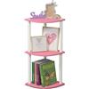 Furinno Mensola ad Angolo Pink/White 3 livelli