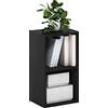 Furinno Pasir Libreria a 2 ripiani aperti, Legno Nero