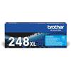 Brother TN248XLC, Toner Originale, Colore Ciano, 2300 pag | Alta Capacità. Per HLL3220CW, HLL3240CDW, DCPL3520CDW, DCPL3560CDW, MFCL3740CDW, MFC-L3760CDW, MFCL8340CDW, MFCL8390CDW
