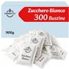 Food Bites Zucchero Bianco 300 Bustine Monodose da 3g, Confezione da 300 Bustine Zucchero Monodose per Caffè e Bevande, Ideale per Casa, Ufficio, Bar e Ristoranti