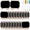 Swpeet 30 mini lavagne con pennarelli a gesso liquido e cavalletto, rettangolari per matrimoni, segnaposto, feste di compleanno, numeri della tavola e decorazioni per eventi