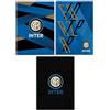 FRANCO PANINI Novidea Set 6 QUADERNONI Scuola INTER Quadretti 5 mm Senza Margine Quaderni