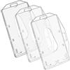 vgggrd 3 Pezzi Porta Badge,Portabadge Orizzontale Trasparente in Plastica Rigida,Porta Carte di Credito con Slot per Pollice Custodia per Proteggi,per Ufficio Scuola ID Carte Licenze Pass