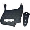 KAISH Diamond Plate 4 corde Jazz J Bass Battipenna con piastra di controllo JB in metallo e viti per Americano/Messicano Fender Jazz Bass Nero