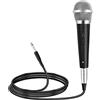 Fangehong Microfono Dinamico Cablato, Microfono a Basso Rumore, Microfono Palmare Cardioide, Microfono Vocale Portatile per DVD/TV/KTV Audio Karaoke Voce, con Cavo XLR da 3 m e Interruttore On/Off (A)