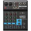 Iriisy Mini Mixer Audio Professionale a Canali USB Wireless Riproduzione 48V Alimentazione Phantom per Registrazione PC (4 Canali)