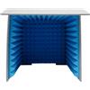 CLKAX Copertura insonorizzata da scrivania, 60 x 60 x 60 cm, cabina vocale pieghevole, con cotone fonoassorbente da 50 mm, per studio, podcast, casa, ufficio, registrazione vocale, sala giochi