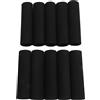 Tufgo Coperture per impugnatura in schiuma, 22 mm, imbottitura per bilanciere, per squat, spinte dell'anca, tubo in spugna antiscivolo, 110 mm, colore nero, confezione da 10 accessori da palestra