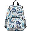 Linnyio Cartone Animato Pirata Blu Mare Bianco Zainetto per L'asilo 3-8 Anni,Zaino Scolastico per Bambini e Bimbi Piccoli,Motivo Cartone Animato