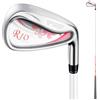 pgolofm Golf Club #6/7/8/9/P/S - Mazza da golf da donna con zeppa in ferro con asta in acciaio o carbonio (SW, con albero in carbonio)
