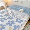 YUTZRIQP Sacco Lenzuolo di Cotone 80/120/160/180/200x220cm Sacco a Pelo Traspirante Lenzuola a Sacco da Viaggio Campeggio Sacco Letto(Light Blue,80x220cm-31x86)