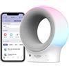 Hubble Connected Eclipse Monitor audio Wi-Fi intelligente e succhietto con luce notturna a 7 colori, SleepTrainer, ninne nanne precaricate, altoparlante Bluetooth e sensore di temperatura ambiente