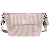 Walking Mum. Borsa fasciatoio per neonato I Love Vichy. Borsa cestino per passeggino o da appendere a spalla. Colore rosa. Misure 42X36X13 cm.