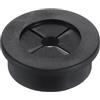 QUARKZMAN Cable Cord Grommet 1 3/16 Pollice 30mm Passacavo Flessibile Nero | in Gomma, Copri Foro, per Scrivania Ufficio Computer, Organizzatore Cavi