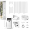 FASCINATDECO Guarnizione Finestra Condizionatore, Condizionatore Portatile Kit Finestra con adattatore 13/15cm, Kit Condizionatore Finestra, Adatto per Finestre a Battente, Porta scorrevole