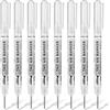 TIESOME 8 pennarelli a punta extra lunga da 20 mm, evidenziatori per fori profondi, colore bianco, pennarello per legno, cartone, parete, plastica, metallo