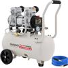 GUIVACI Compressore silenzioso senza olio, 30 l, 1600 W/2,15 CV, 8 bar, 256 l/min, 68 dB, con ruote e tubo, per officina, auto e verniciatura