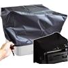 WHRAOY Coperture Protettive Per Stampanti - Diverse Misure, Impermeabili E Lavabili in Lavatrice. ,45×40×25cm,Black