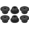 QUARKZMAN 6 Pezzi Occhielli in Gomma 17mm Foro di Perforazione, Passacavi Guarnizione 8mm ID Gommini Passacavo Scrivania Nero Siliconica per Tappo Organizzare Filo Cablaggio Casa Auto