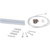 STAS Picture Hanging Systems Binari per appendere quadri, Alluminio / 200cm (2x 100cm) STAS J-rail - Sistema per appendere quadri, Set completo con ganci e corde