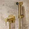 NOLUXA IMEX - Doccia Bidet Acqua Fredda e Calda Colore Oro | Rubinetto Bidet Incasso per WC Oro Spazzolato | Doccia Igienica Monocomando per WC | Rubinetteria Sostituto Bidet | Serie Toscana