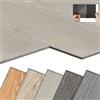 Yardin - Pavimentazione autoadesiva in PVC con effetto legno, 54 pezzi, 7,53 m², antiscivolo, impermeabile, ignifuga, rovere classico bianco