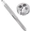 Unifizz M6 x 0,75 mm Set di maschi e matrici metrici, filettatura macchina con filiera rotonda, kit per riparazione di dadi e bulloni