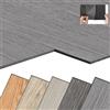Yardin - Pavimentazione autoadesiva in PVC con effetto legno, 54 pezzi, 7,53 m², antiscivolo, impermeabile, ignifuga, rovere grigio