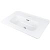 BB BuyBath Lavabo in ceramica ad incasso con basetta per rubinetteria bianco 38,5x60 cm - Rober