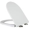 LOORMEI Sedile WC con chiusura ammortizzata, cerniera regolabile a 360 gradi per una facile pulizia, fissaggio standard a forma di D, impermeabile, a prova di umidità e antibatterico, facile da pulire