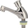 Tomotato Rubinetto Lavabo Ritardato, G1/2 Rubinetto per Acqua Singolo a Freddo Cromato, Rubinetto con Chiusura Automatica 3-5s, Rubinetto per Lavandino per Bagno Cucina Hotel