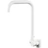 ZPSPZ Rubinetto Cucina Sottofinestra Pieghevole Miscelatore Cucina Abbattibile Monoforo Inox Acqua Fredda e Calda Girevole Rubinetto Pieghevole Cucina Sottofinestra-Bianco