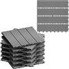 WOLTU Piastrelle per Pavimenti da Esterno Balcone/Giardino/Terrazza Pavimentazione ad Incastro in WPC, Legno Composito, con 11 Pannelli da 30x30 cm Grigio Chiaro