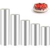 AiQInu Torta Collare, 5 Rotoli Acetato per Pasticceria, 6cm/7cm/8cm/10cm/12cmx10m Rotolo di Nastro Acetato per Dolci Trasparente, Rotoli Trasparenti in Acetato Fogli, Acetato per Pasticceria Mousse