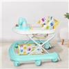 HUOLE Girello pieghevole Bebe - Girello per bambini, multifunzione, con ruote silenziose, centro attività, vassoio rimovibile anti ribaltamento da 6 a 18 mesi (62 x 68 x 36-81 cm, colore: verde)