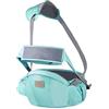 SONARIN Multifunzionale Traspirante Hipseat Marsupio,Ergonomico Marsupio Neonati Supporto del Sedile Portantina Bebè Seggiolino con Cintura di Sicurezza & Tracolla per 3-36 Mesi(Verde)