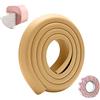 SONARIN Paraspigoli Bambini Angolari Gomma,Protezioni per Bordi,2 m / 6,6 piedi Protezioni per bordi da tavolo per mobili a forma di L con nastro adesivo,Protezione per Bambini(Marrone Chiaro)